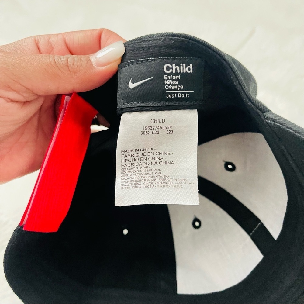 Nike Kids Black Hat with Blue Accents - Picture 6 of 7